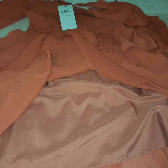 Elegant Rust Tiered Dress - Picture 14 of 15